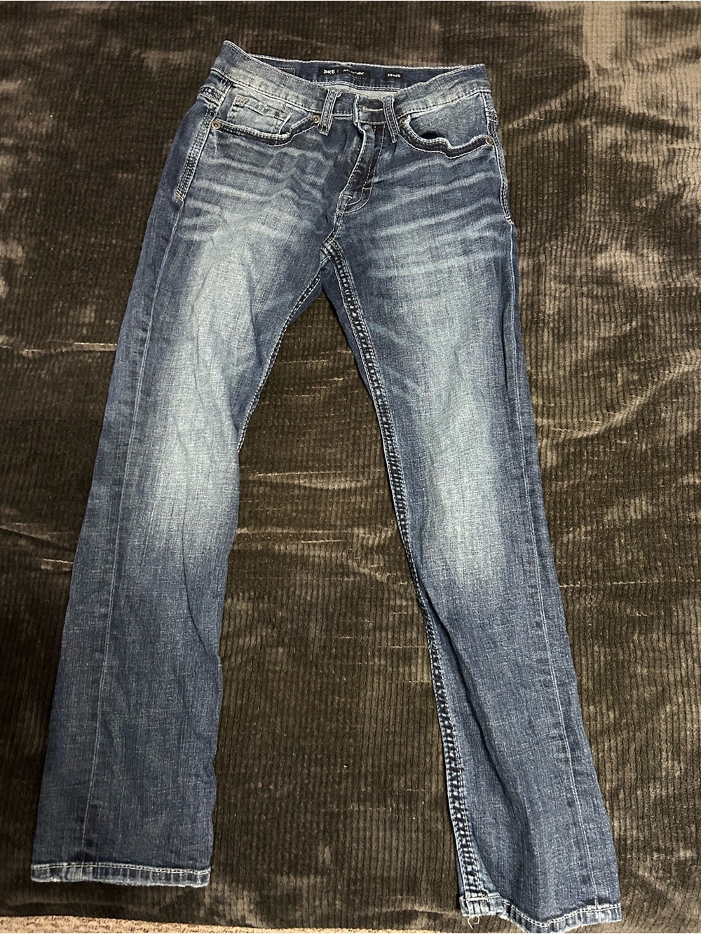BKE Men's Faded Blue Straight Jeans